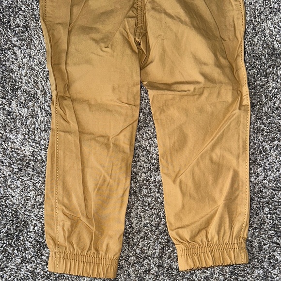 Yellow Sweatpants with Elastic Waistband and Reinforced Knees - Picture 5 of 7